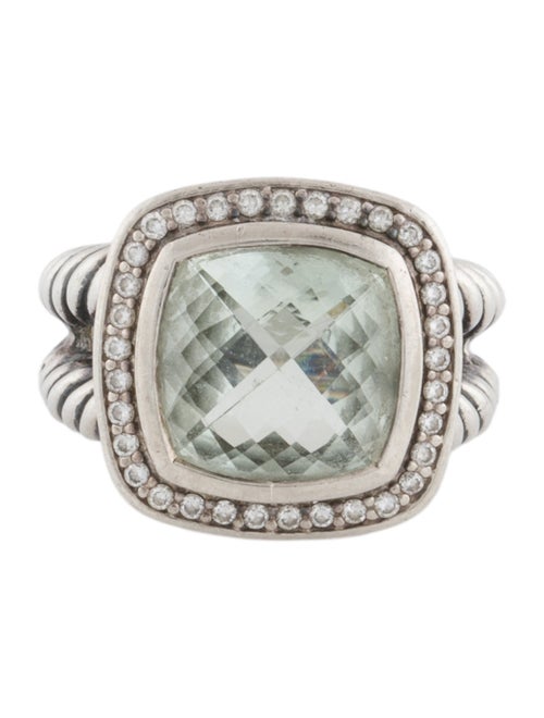 David Yurman Prasiolite & Diamond Albion Ring