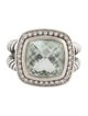 David Yurman Prasiolite & Diamond Albion Ring