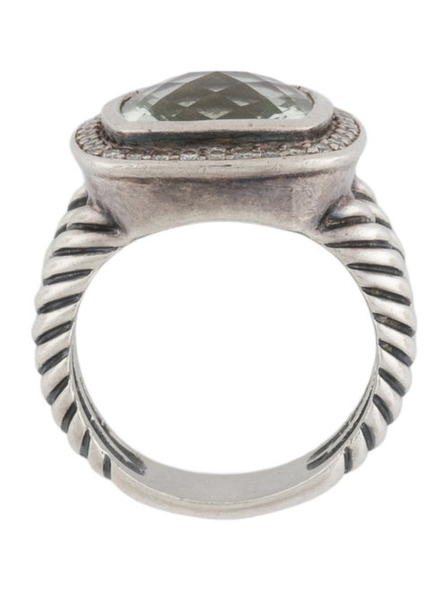 David Yurman Prasiolite & Diamond Albion Ring
