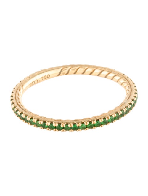 David Yurman 18K Tsavorite Garnet Eden Band