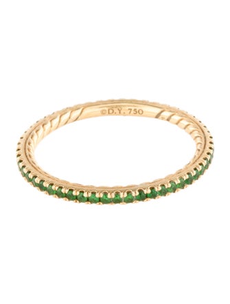 David Yurman 18K Tsavorite Garnet Eden Band