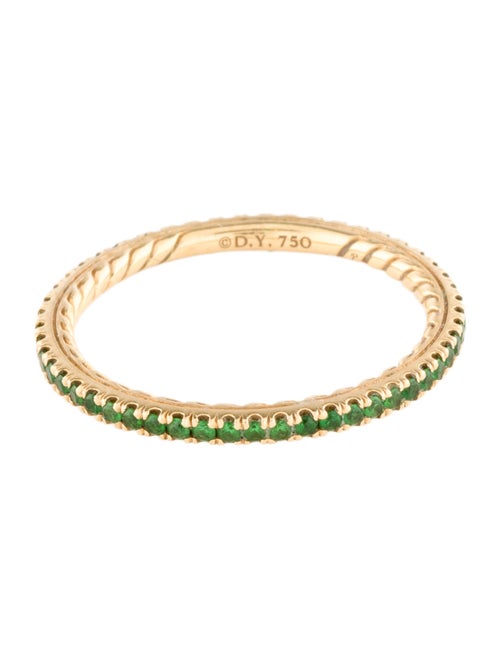 David Yurman 18K Tsavorite Garnet Eden Band