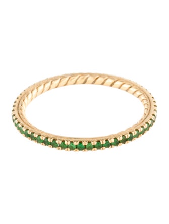David Yurman 18K Tsavorite Garnet Eden Band