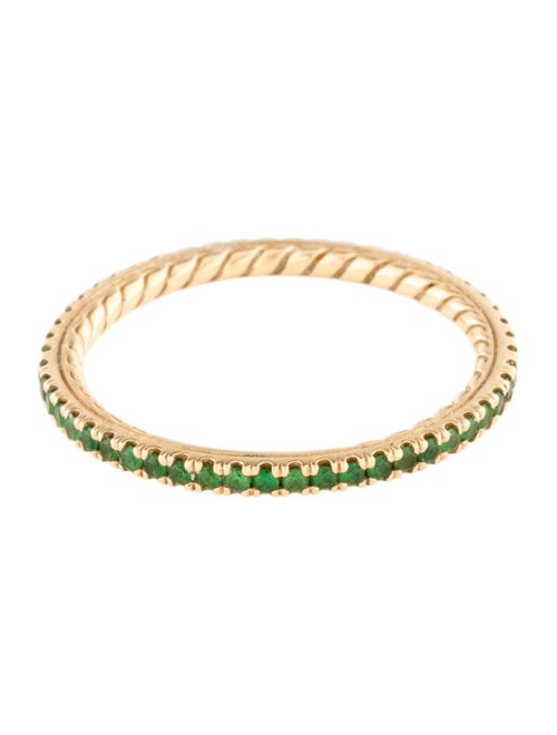 David Yurman 18K Tsavorite Garnet Eden Band