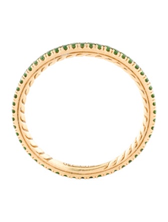 David Yurman 18K Tsavorite Garnet Eden Band