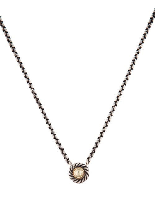 David Yurman Two-Tone Cookie Pendant Necklace
