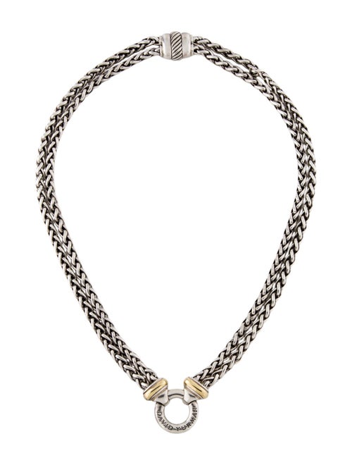 David Yurman Two-Tone Double Strand Wheat Chain Necklace