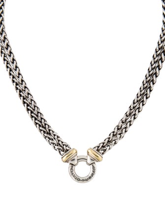 David Yurman Two-Tone Double Strand Wheat Chain Necklace