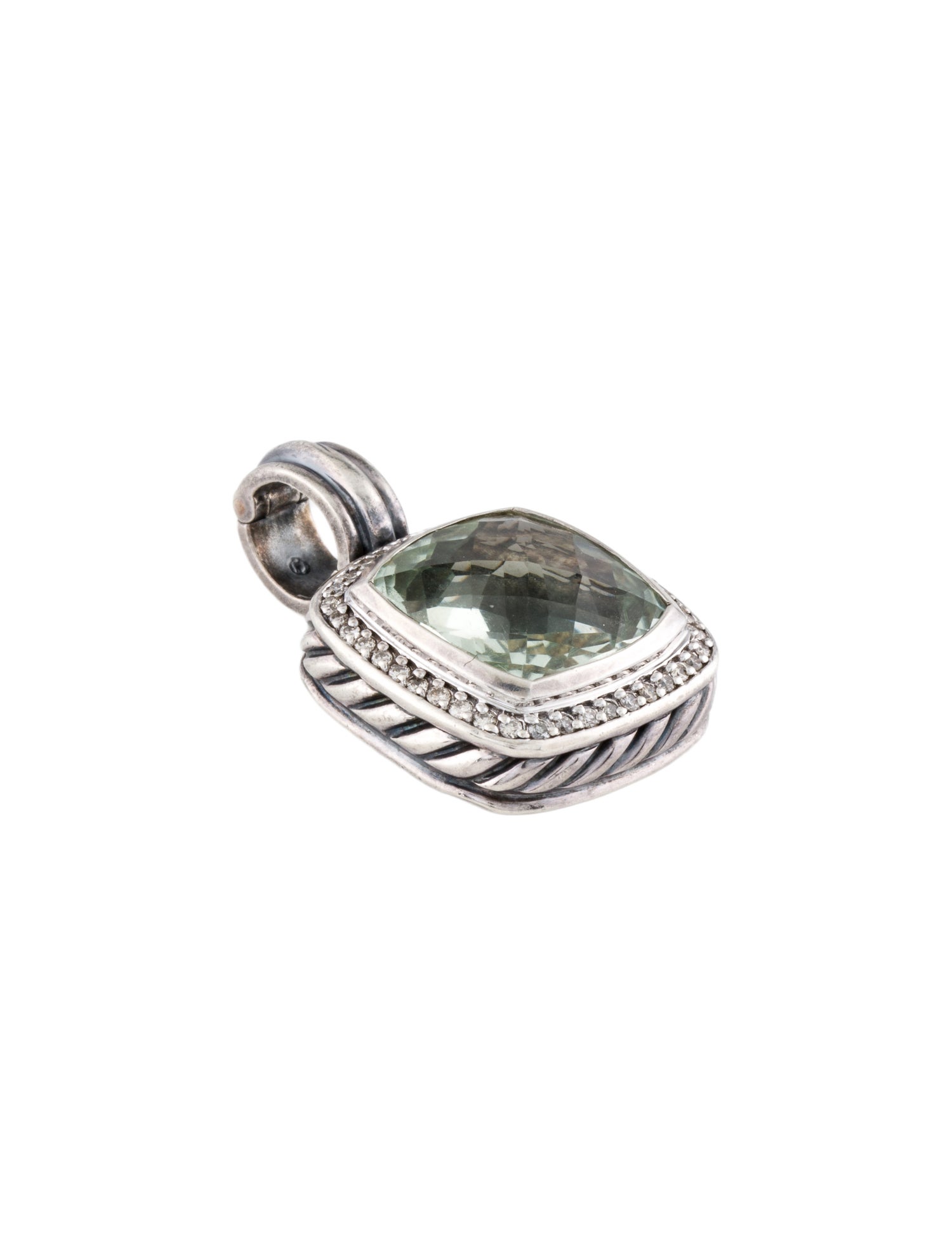 David Yurman Prasiolite & Diamond Albion Pendant