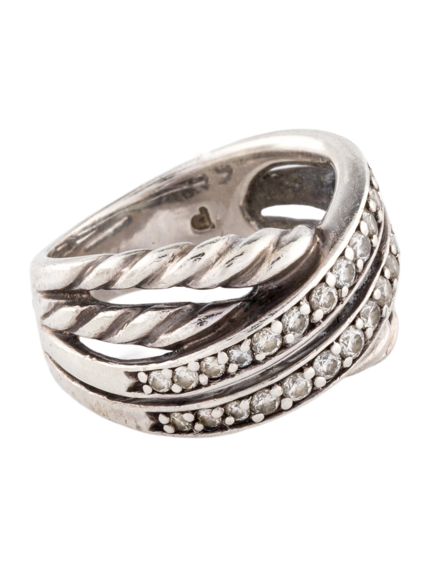 David Yurman Diamond Crossover Band
