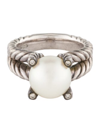 David Yurman Pearl & Diamond Cocktail Ring