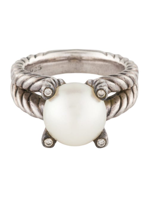 David Yurman Pearl & Diamond Cocktail Ring