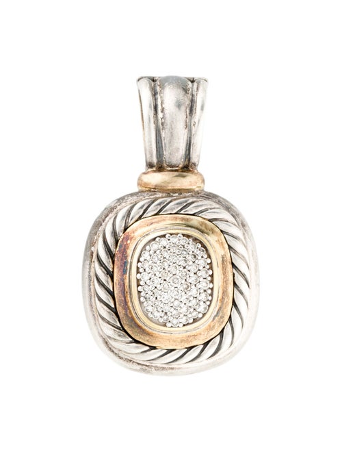 David Yurman Diamond Two-Tone Albion Enhancer Pendant