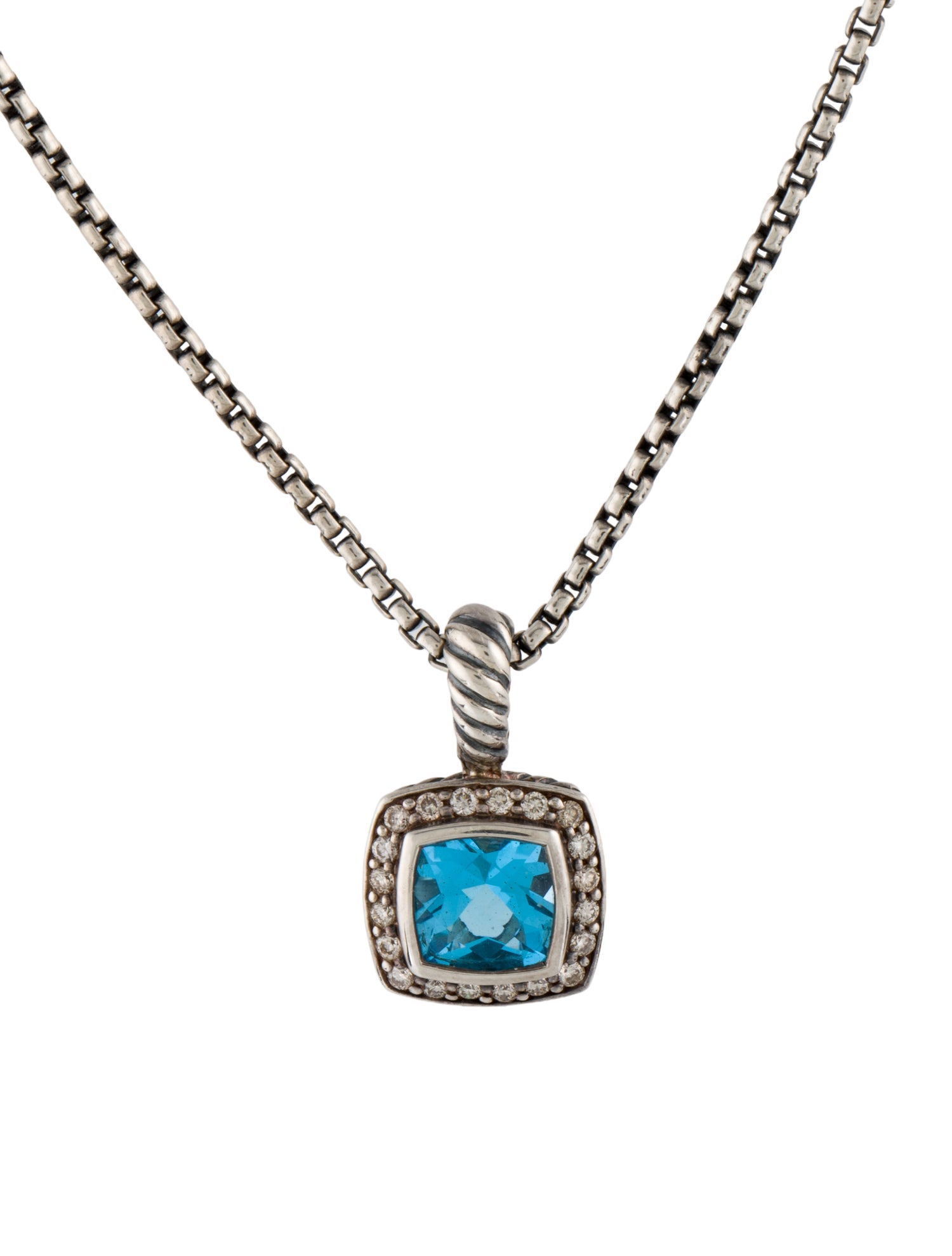 David Yurman Topaz & Diamond Petite Albion® Pendant Necklace