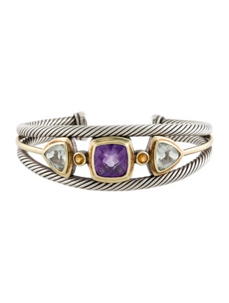 David Yurman Amethyst, Citrine & Prasiolite Cuff
