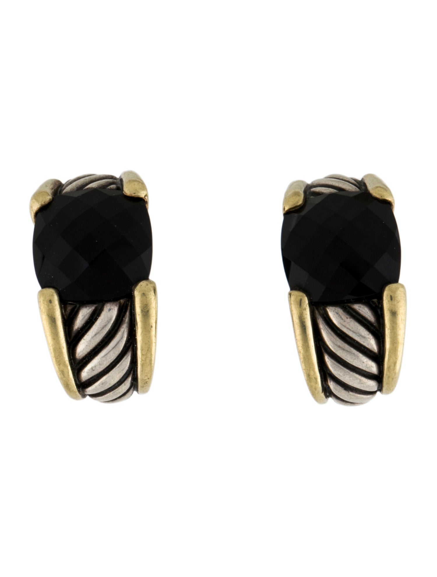 David Yurman Onyx Earclip Earrings