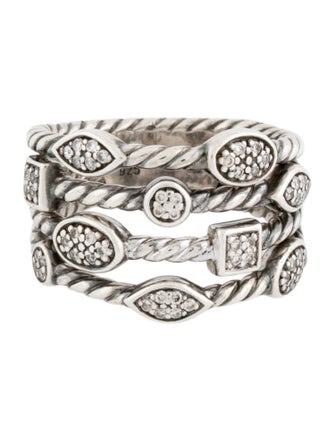 David Yurman Diamond Confetti Four-Row Ring