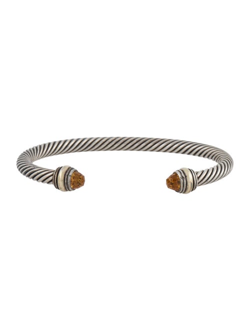David Yurman Two-Tone Citrine Classic Cable Bracelet