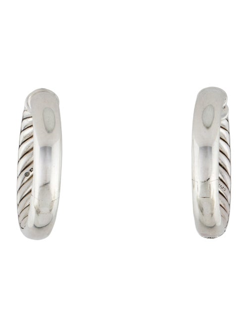 David Yurman 2.12ctw Diamond DY Mercer Hoop Earrings