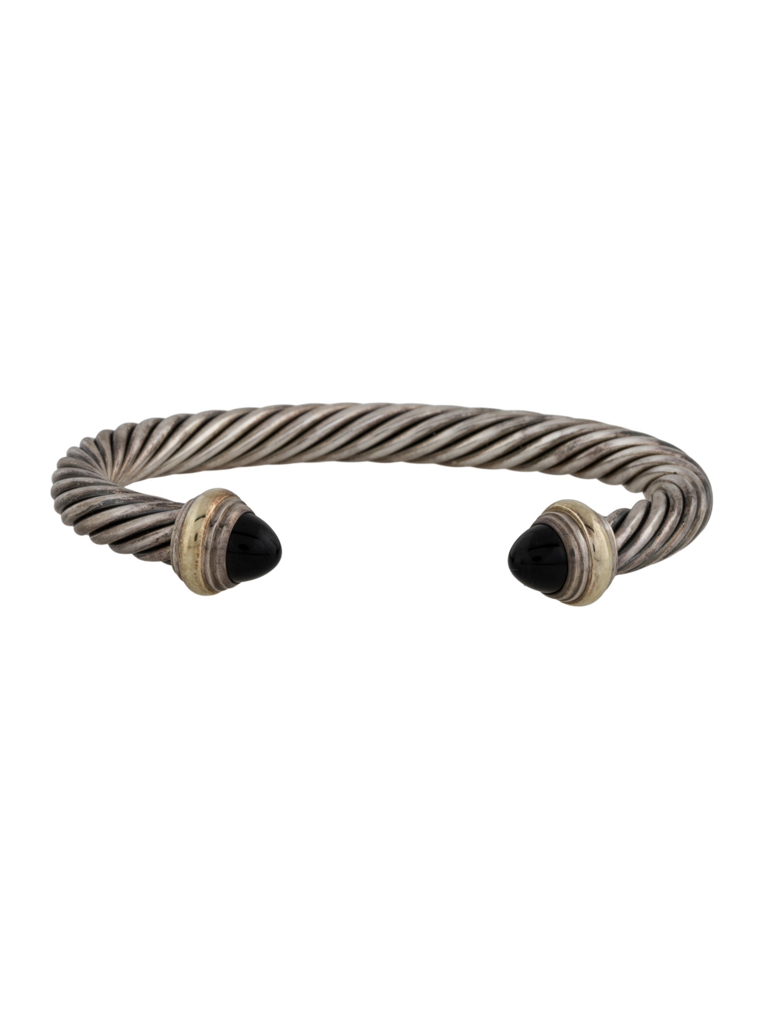 David Yurman Onyx Classic Cable Cuff Bracelet