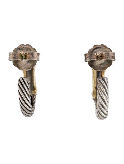 David Yurman Two-Tone Metro Hoop Earrings