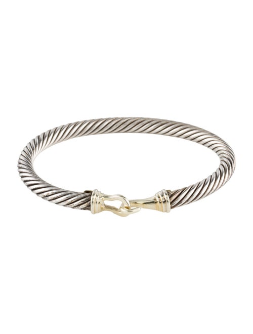 David Yurman Two-Tone Buckle Classic Cable Bangle Bracelet