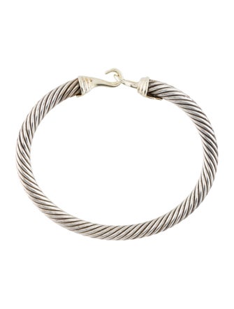 David Yurman Two-Tone Buckle Classic Cable Bangle Bracelet