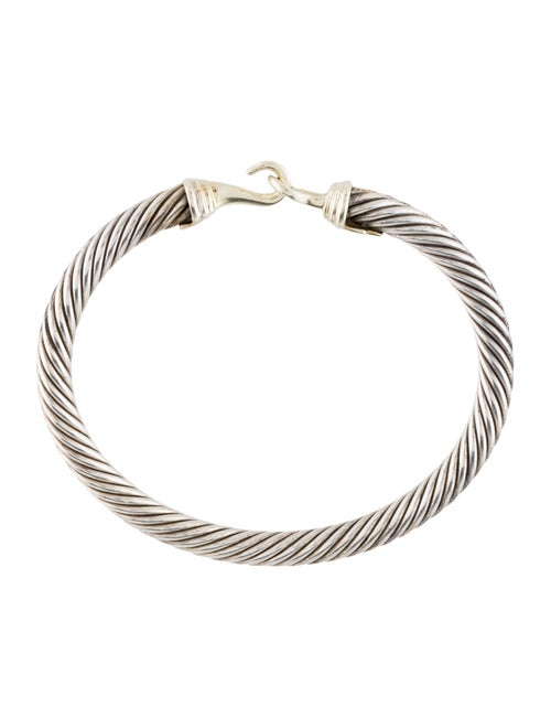 David Yurman Two-Tone Buckle Classic Cable Bangle Bracelet