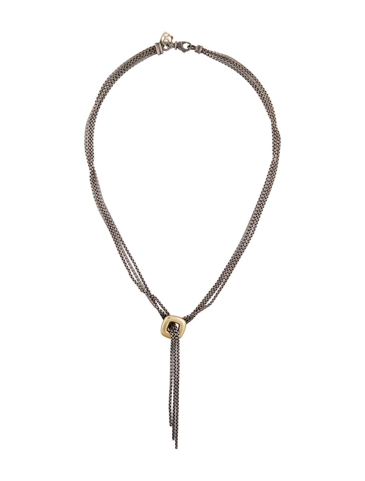 David Yurman Two-Tone Tassel Lavalier Necklace