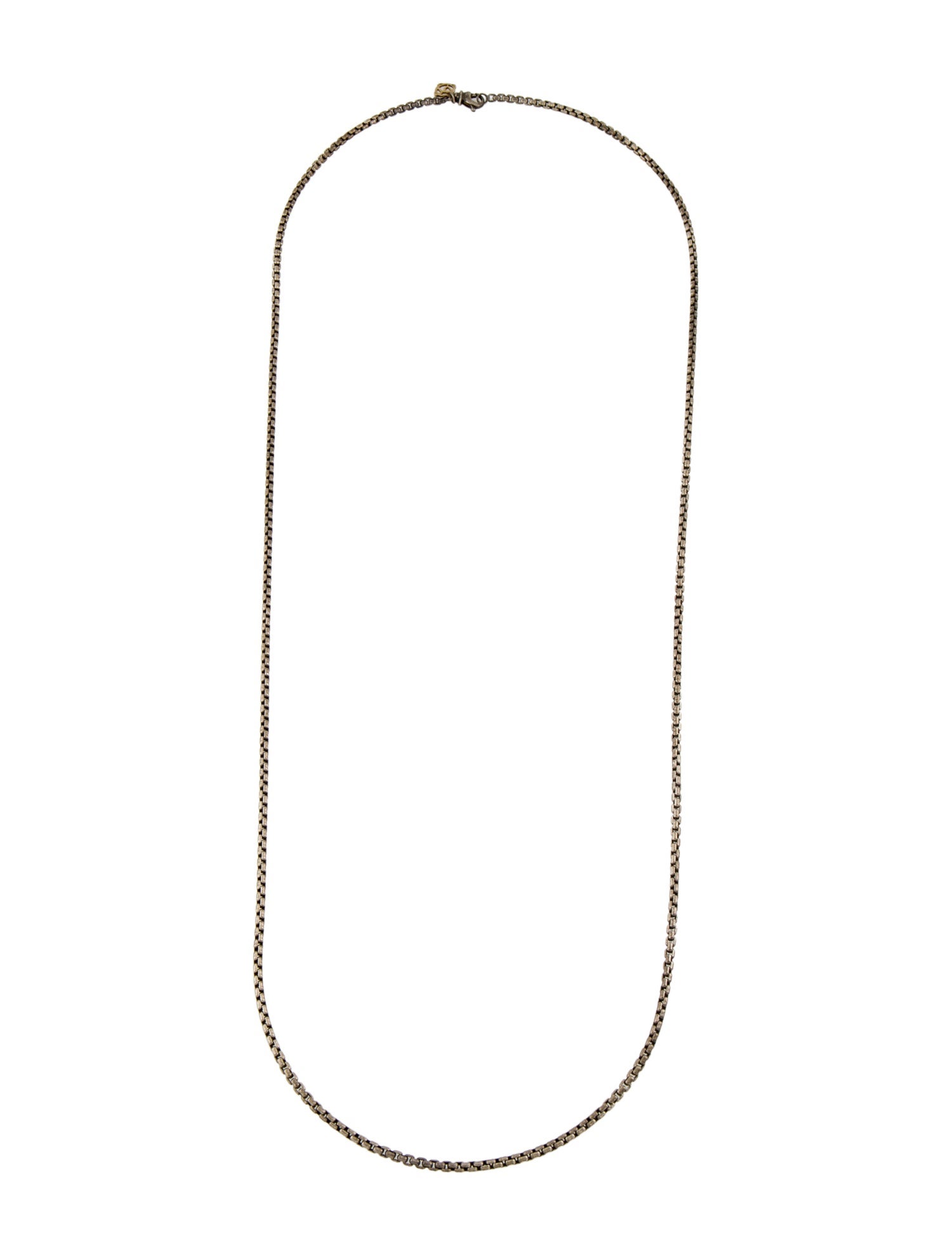 David Yurman Two-Tone Box Chain Necklace