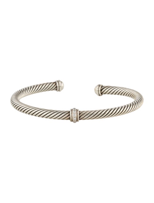David Yurman Diamond Classic Cable Station Bracelet