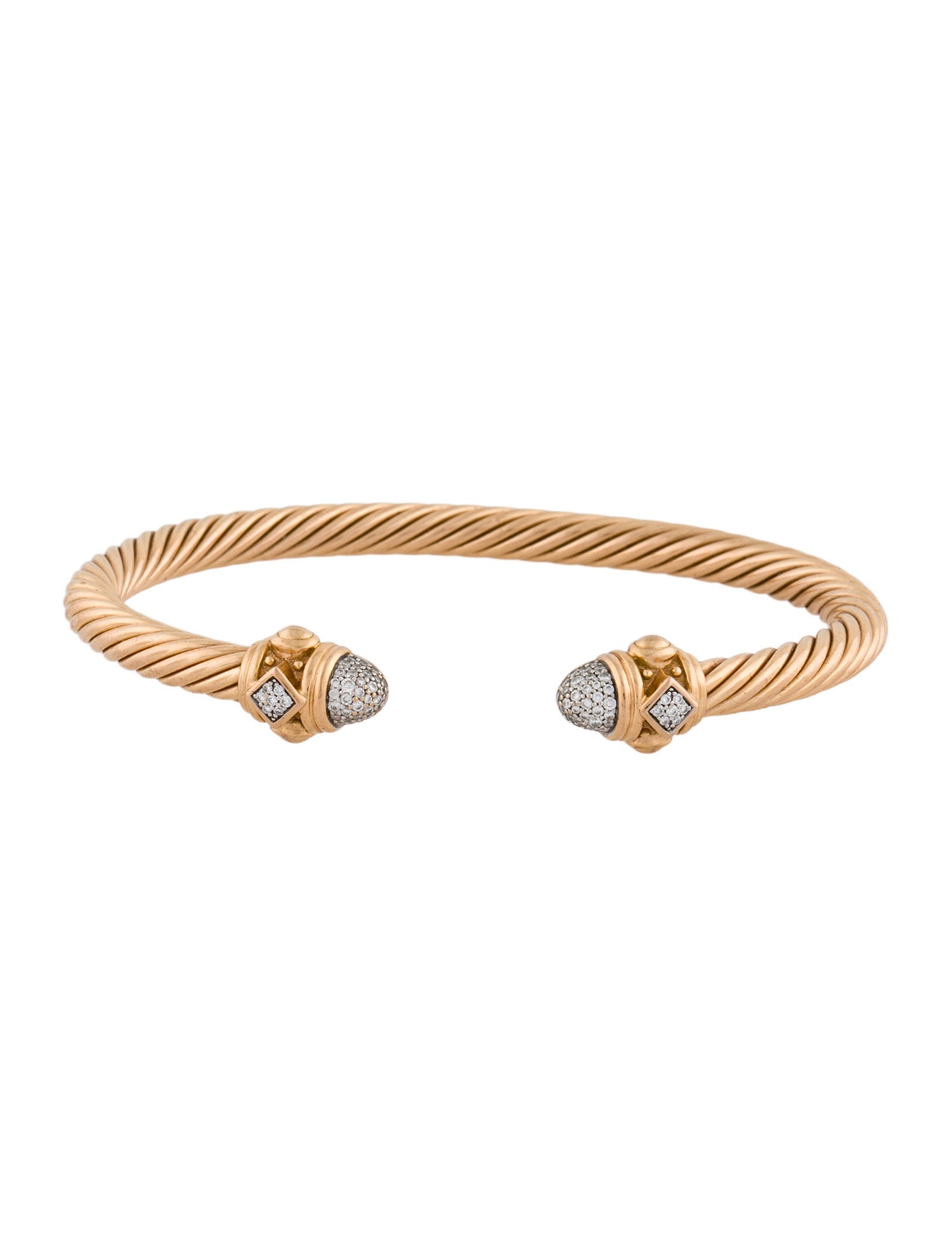 David Yurman 18K Diamond Renaissance Cuff Bracelet