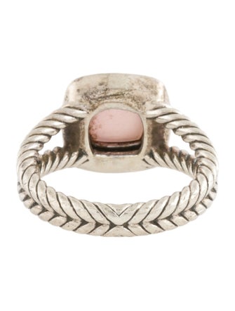 David Yurman Rose Quartz Mother-of-Pearl Doublet & Diamond Petite Albion Ring
