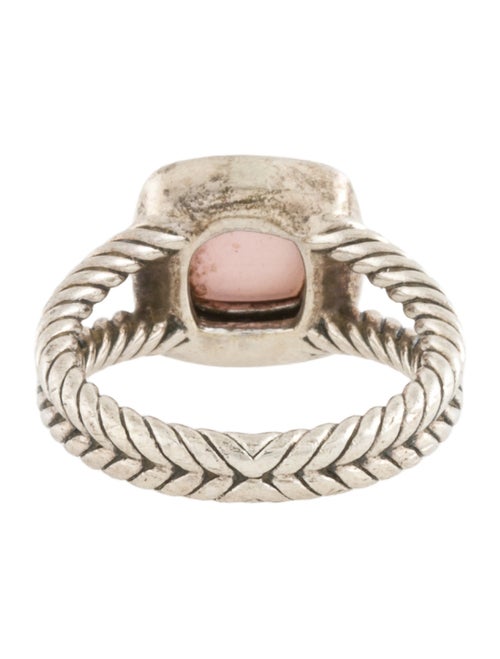 David Yurman Rose Quartz Mother-of-Pearl Doublet & Diamond Petite Albion Ring