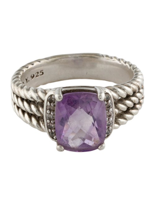 David Yurman Amethyst & Diamond Petite Wheaton® Ring