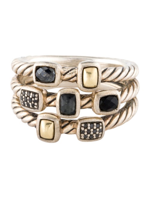 David Yurman Multi-Stone Three Row Confetti Ring