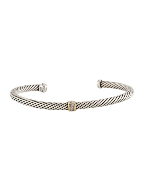David Yurman Diamond Cable Station Bracelet