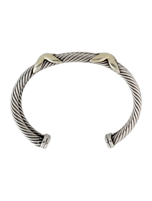 David Yurman Two-Tone Double X Station Cuff Bracelet