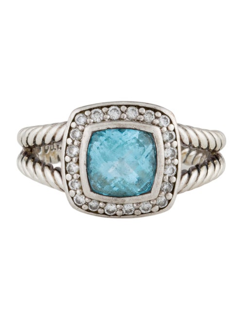 David Yurman Topaz & Diamond Petite Albion Ring