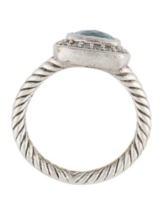 David Yurman Topaz & Diamond Petite Albion Ring