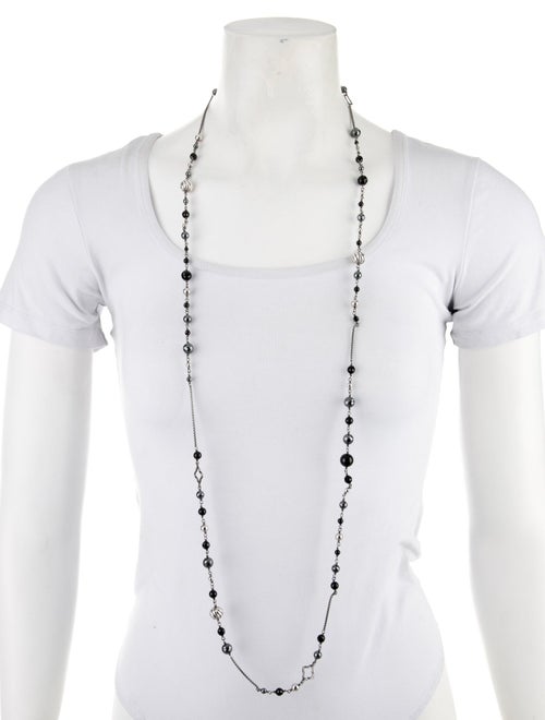 David Yurman Onyx & Hematine Quatrefoil Bijoux Bead Chain Necklace