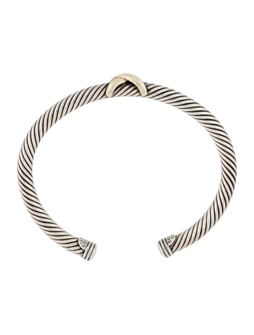 David Yurman Two-Tone X Classic Cable Station Bracelet