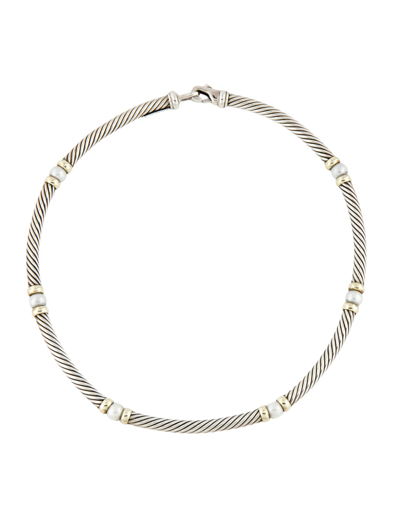 David Yurman Pearl Metro Collar Necklace