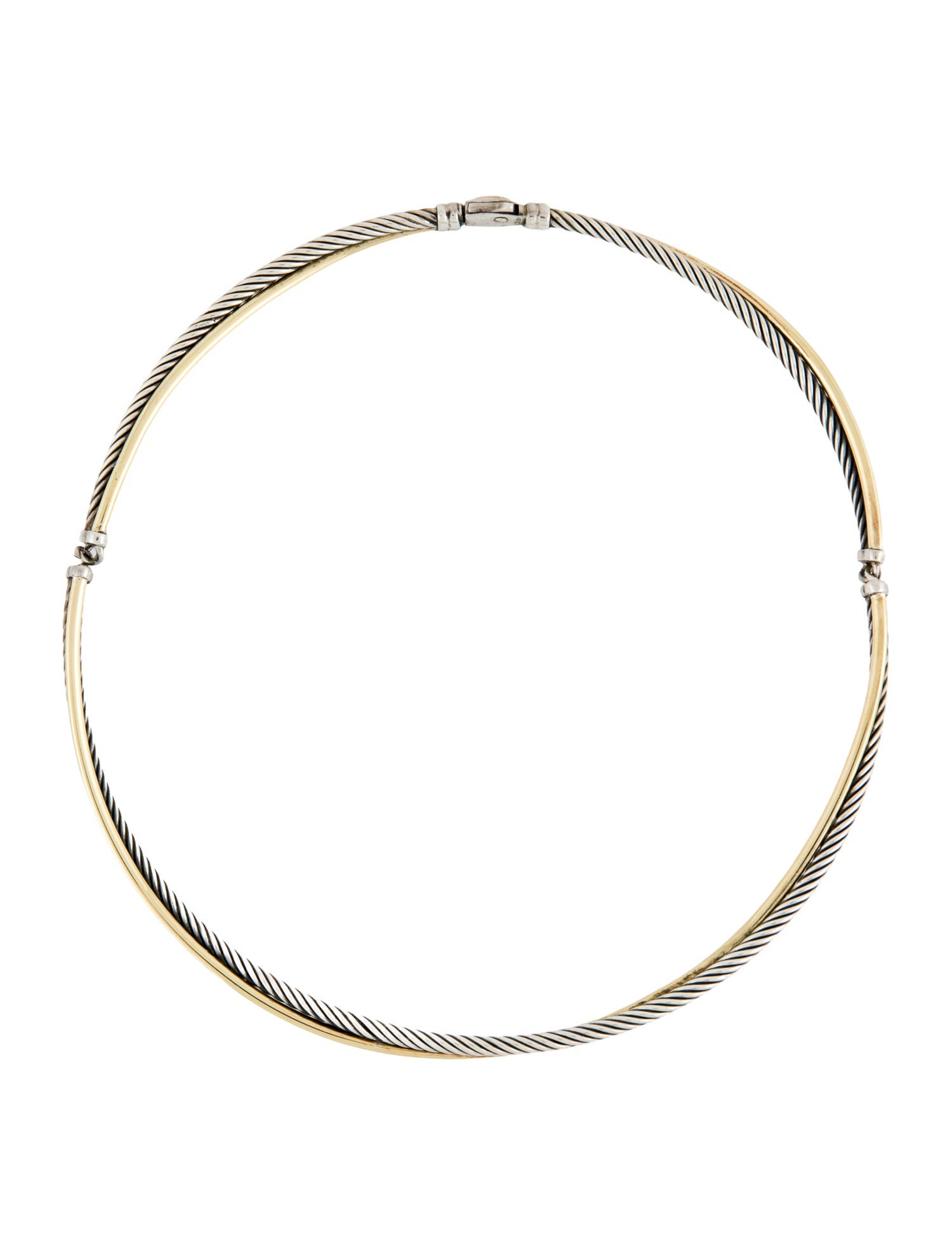 David Yurman Two-Tone Crossover Choker Necklace
