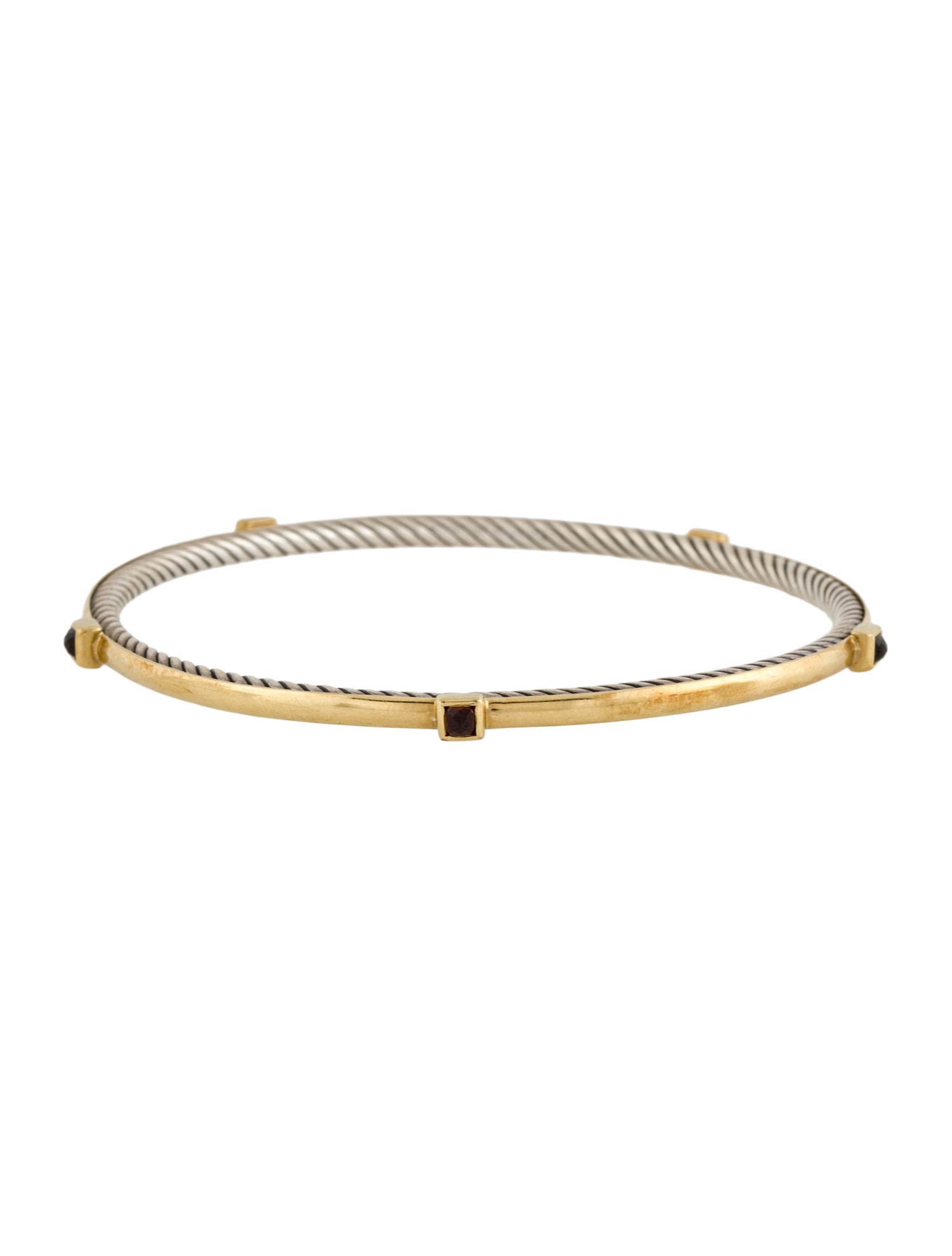 David Yurman Garnet Station Inside Cable Bangle
