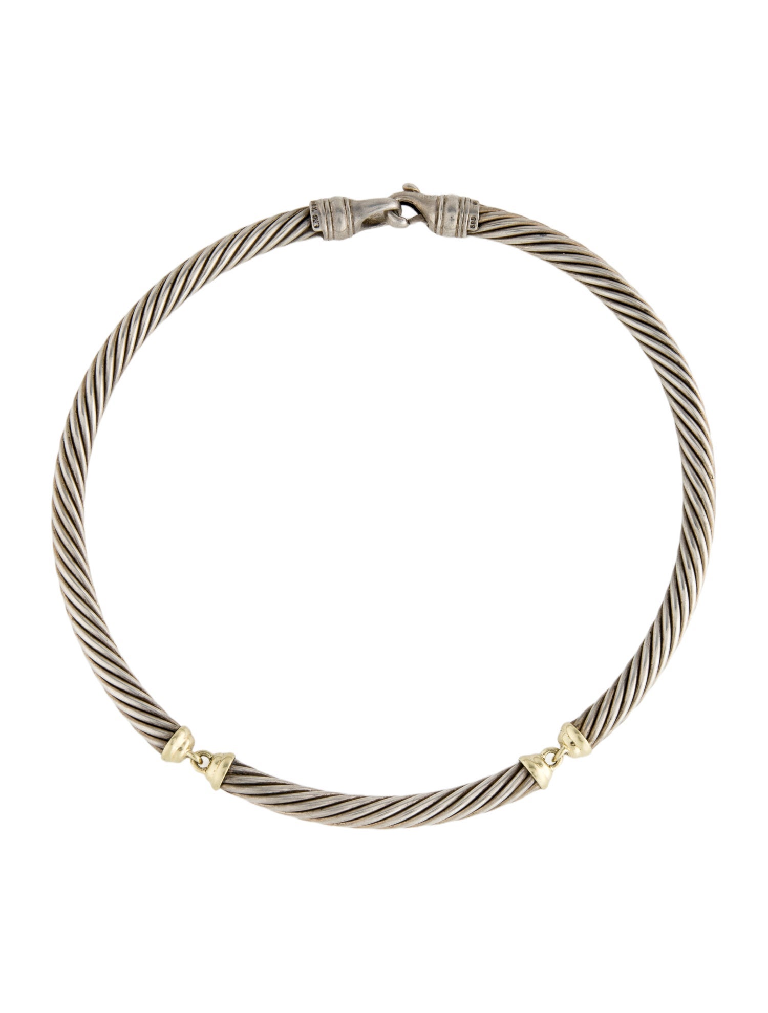 David Yurman Two Tone Metro Collar Necklace