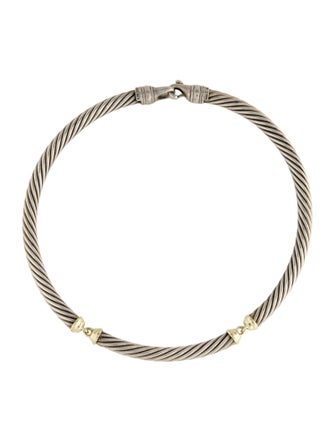 David Yurman Two Tone Metro Collar Necklace