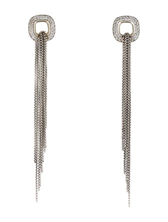 David Yurman Diamond Fringe Tassel Earrings