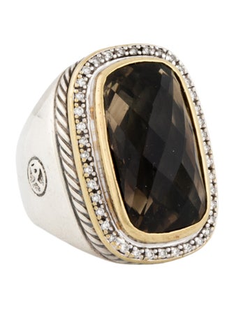 David Yurman Smoky Quartz & Diamond Albion Ring