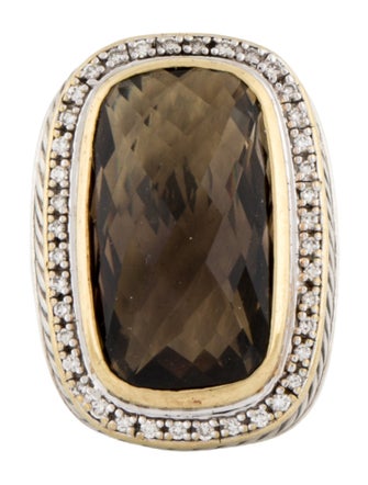 David Yurman Smoky Quartz & Diamond Albion Ring